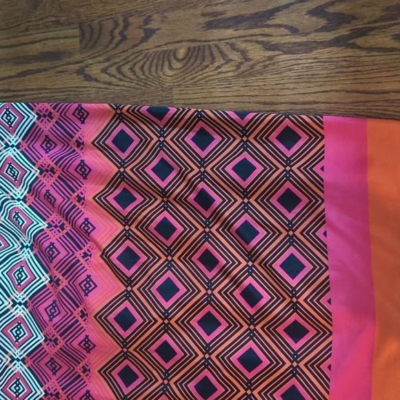 Eliza J Artsy Geometric Print Halter Metallic Necklace Collar Maxi Dress Sz 14 - Picture 6 of 10